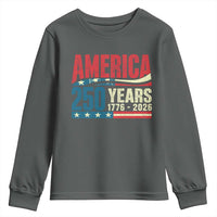 250th Anniversary USA Youth Sweatshirt Retro 250 Years American 1776 2026 US Flag