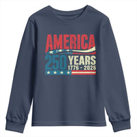 250th Anniversary USA Youth Sweatshirt Retro 250 Years American 1776 2026 US Flag