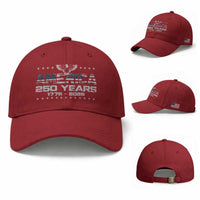 250th Anniversary USA Baseball Cap Vintage Eagle 250 Years American 1776 2026 US Flag