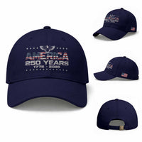 250th Anniversary USA Baseball Cap Vintage Eagle 250 Years American 1776 2026 US Flag