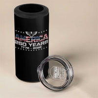 250th Anniversary USA 4 in 1 Can Cooler Tumbler Vintage Eagle 250 Years American 1776 2026 US Flag
