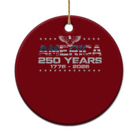 250th Anniversary USA Ceramic Ornament Vintage Eagle 250 Years American 1776 2026 US Flag