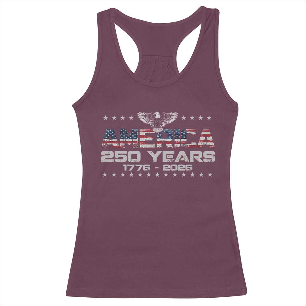 250th Anniversary USA Racerback Tank Top Vintage Eagle 250 Years American 1776 2026 US Flag