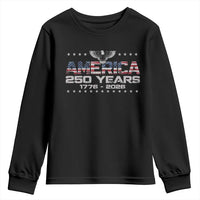 250th Anniversary USA Youth Sweatshirt Vintage Eagle 250 Years American 1776 2026 US Flag