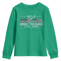 250th Anniversary USA Youth Sweatshirt Vintage Eagle 250 Years American 1776 2026 US Flag