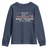 250th Anniversary USA Youth Sweatshirt Vintage Eagle 250 Years American 1776 2026 US Flag