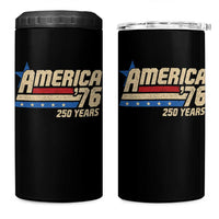 250th Anniversary USA 4 in 1 Can Cooler Tumbler America Retro 250 Years 1776 2026