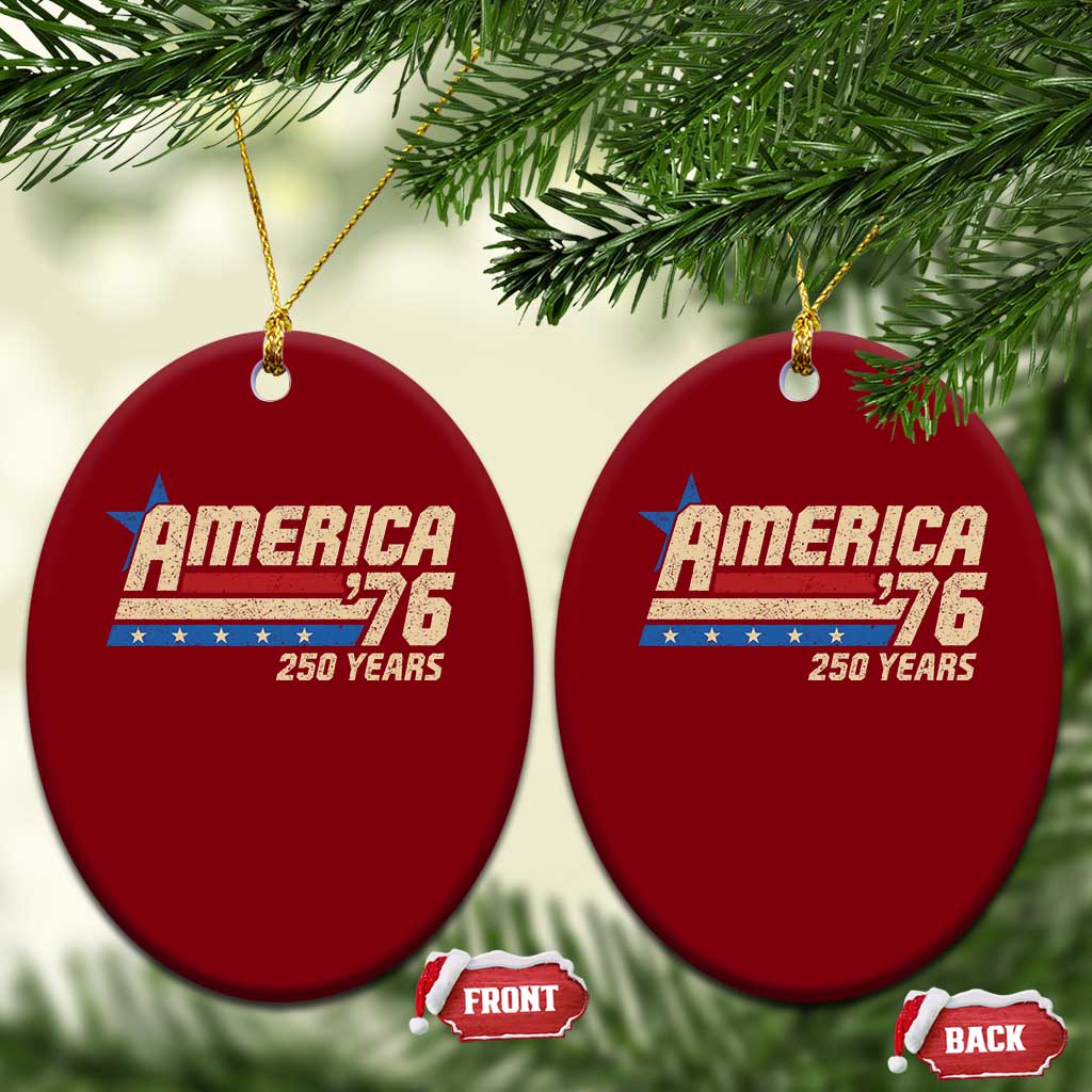 250th Anniversary USA Ceramic Ornament America Retro 250 Years 1776 2026