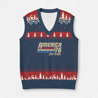 250th Anniversary USA V-Neck Knit Sweater Vest America Retro 250 Years 1776 2026