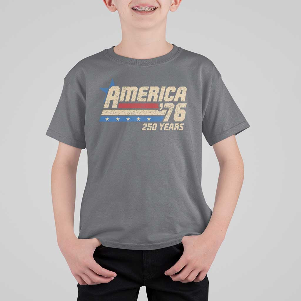 250th Anniversary USA T Shirt For Kid America Retro 250 Years 1776 2026