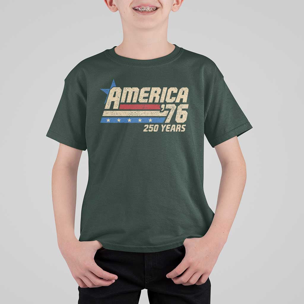 250th Anniversary USA T Shirt For Kid America Retro 250 Years 1776 2026