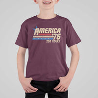250th Anniversary USA T Shirt For Kid America Retro 250 Years 1776 2026