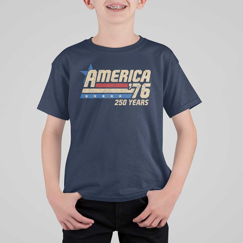 250th Anniversary USA T Shirt For Kid America Retro 250 Years 1776 2026