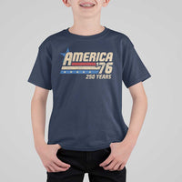 250th Anniversary USA T Shirt For Kid America Retro 250 Years 1776 2026