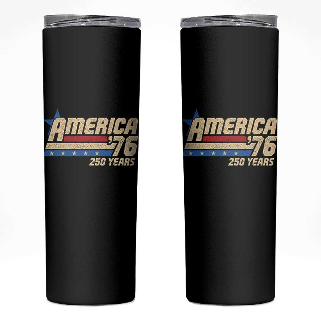 250th Anniversary USA Skinny Tumbler America Retro 250 Years 1776 2026
