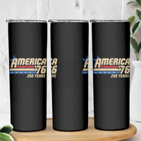 250th Anniversary USA Skinny Tumbler America Retro 250 Years 1776 2026
