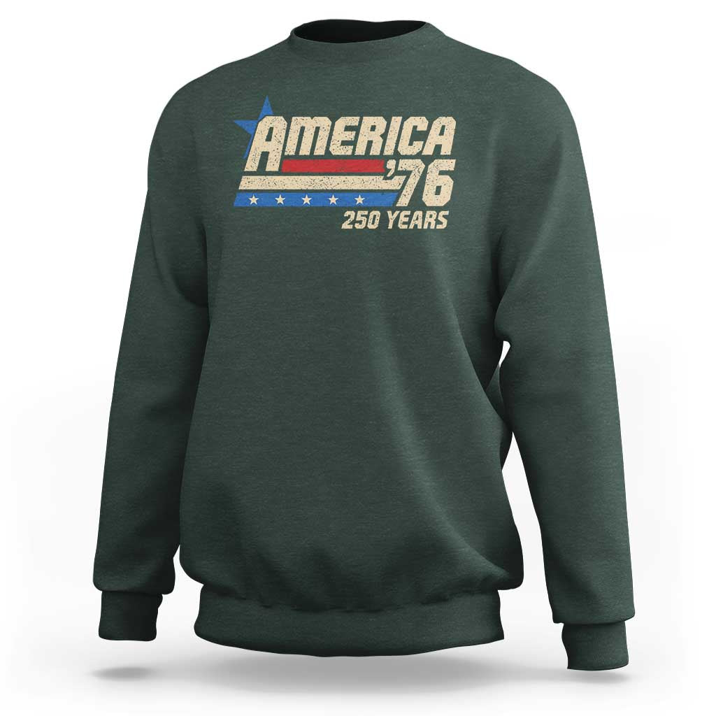 250th Anniversary USA Sweatshirt America Retro 250 Years 1776 2026