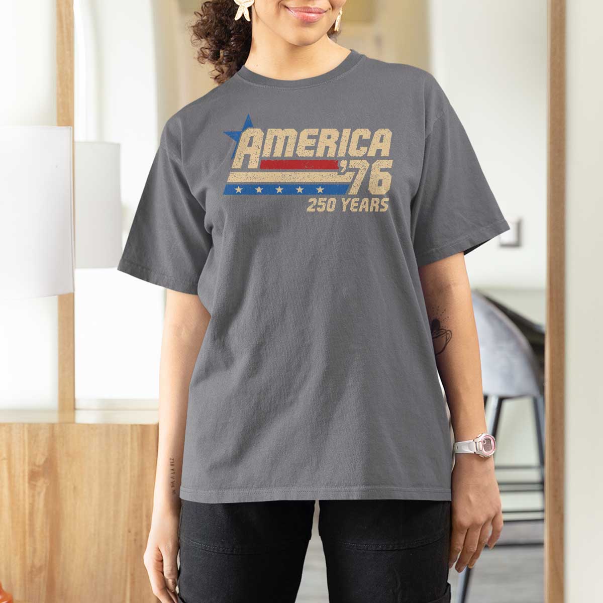 250th Anniversary USA T Shirt For Women America Retro 250 Years 1776 2026