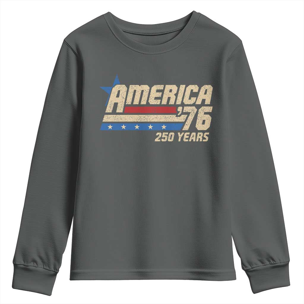 250th Anniversary USA Youth Sweatshirt America Retro 250 Years 1776 2026