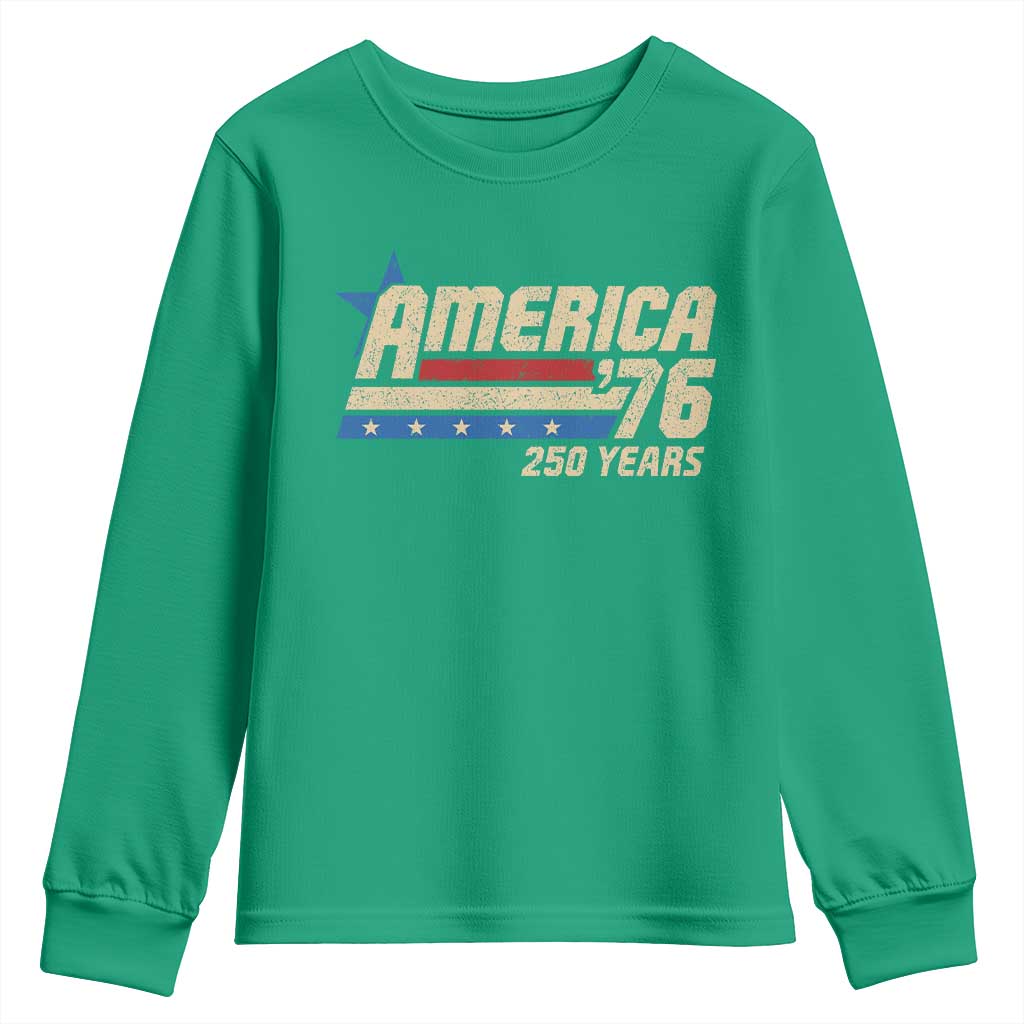 250th Anniversary USA Youth Sweatshirt America Retro 250 Years 1776 2026