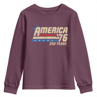 250th Anniversary USA Youth Sweatshirt America Retro 250 Years 1776 2026