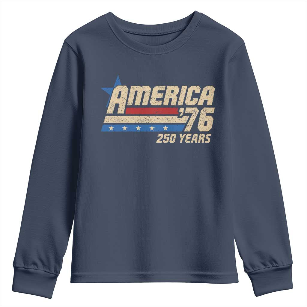 250th Anniversary USA Youth Sweatshirt America Retro 250 Years 1776 2026