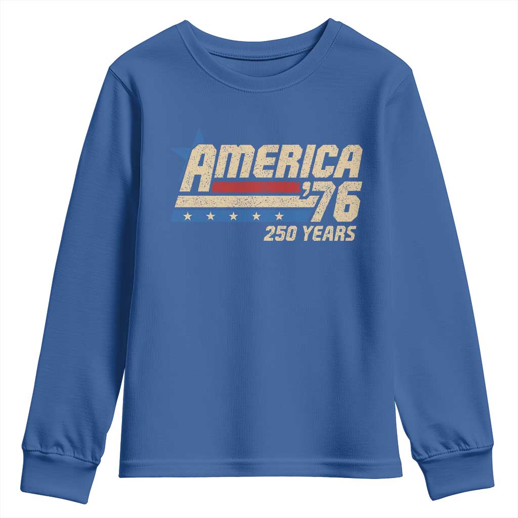 250th Anniversary USA Youth Sweatshirt America Retro 250 Years 1776 2026