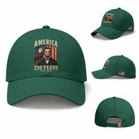 America 250 Years Abraham Lincoln Baseball Cap Retro Eagle 250th Anniversary USA Flag 1776 2026
