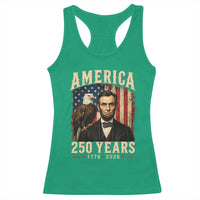 America 250 Years Abraham Lincoln Racerback Tank Top Retro Eagle 250th Anniversary USA Flag 1776 2026