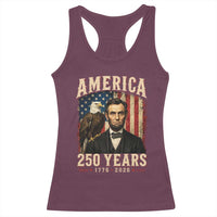 America 250 Years Abraham Lincoln Racerback Tank Top Retro Eagle 250th Anniversary USA Flag 1776 2026