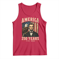 America 250 Years Abraham Lincoln Tank Top Retro Eagle 250th Anniversary USA Flag 1776 2026