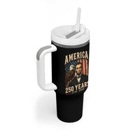 America 250 Years Abraham Lincoln Tumbler With Handle Retro Eagle 250th Anniversary USA Flag 1776 2026