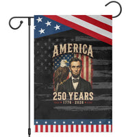 America 250 Years Abraham Lincoln Patriotic Garden Flag Retro Eagle 250th Anniversary USA Flag 1776 2026