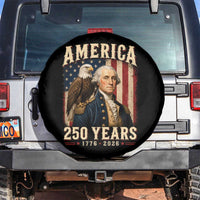America 250 Years George Washington Spare Tire Cover Retro Eagle 250th Anniversary USA Flag 1776 2026
