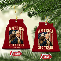 America 250 Years George Washington Ceramic Ornament Retro Eagle 250th Anniversary USA Flag 1776 2026