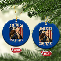 America 250 Years George Washington Ceramic Ornament Retro Eagle 250th Anniversary USA Flag 1776 2026