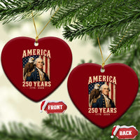 America 250 Years George Washington Ceramic Ornament Retro Eagle 250th Anniversary USA Flag 1776 2026