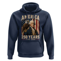 America 250 Years George Washington Hoodie Retro Eagle 250th Anniversary USA Flag 1776 2026