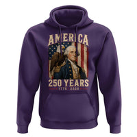America 250 Years George Washington Hoodie Retro Eagle 250th Anniversary USA Flag 1776 2026