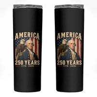 America 250 Years George Washington Skinny Tumbler Retro Eagle 250th Anniversary USA Flag 1776 2026