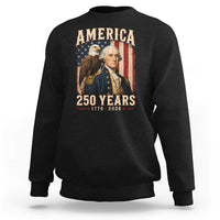 America 250 Years George Washington Sweatshirt Retro Eagle 250th Anniversary USA Flag 1776 2026