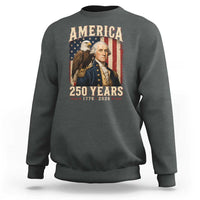 America 250 Years George Washington Sweatshirt Retro Eagle 250th Anniversary USA Flag 1776 2026