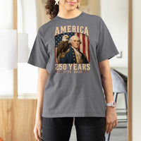 America 250 Years George Washington T Shirt For Women Retro Eagle 250th Anniversary USA Flag 1776 2026
