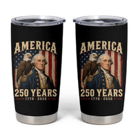 America 250 Years George Washington Tumbler Cup Retro Eagle 250th Anniversary USA Flag 1776 2026