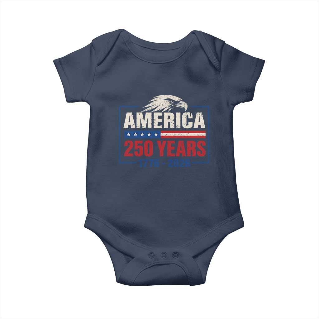 250 Anniversary USA Baby Onesie Retro Eagle 250 Years Of Freedom 1776 2026