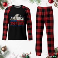 250 Anniversary USA Plaid Pajama Set Retro Eagle 250 Years Of Freedom 1776 2026