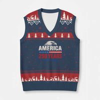 250 Anniversary USA V-Neck Knit Sweater Vest Retro Eagle 250 Years Of Freedom 1776 2026