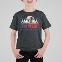 250 Anniversary USA T Shirt For Kid Retro Eagle 250 Years Of Freedom 1776 2026