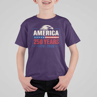 250 Anniversary USA T Shirt For Kid Retro Eagle 250 Years Of Freedom 1776 2026