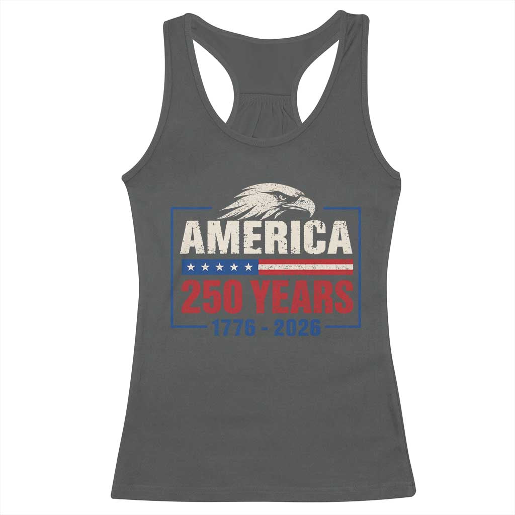 250 Anniversary USA Racerback Tank Top Retro Eagle 250 Years Of Freedom 1776 2026